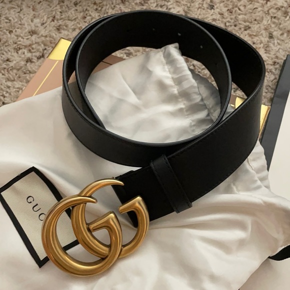 Gucci Marmont GG Wide Leather Belt - Picture 1 of 10